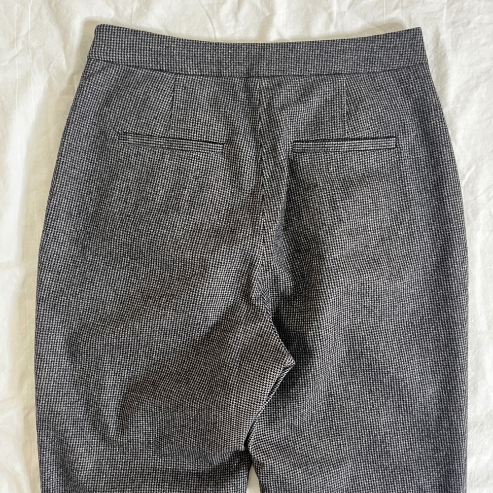 Babaton‎ Dress Pants Women 6 Grey Stretch Wool Cashmere Houndstooth - Picture 4 of 11